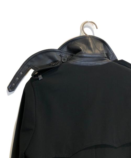 POLO RALPH LAUREN（ポロ・ラルフローレン）POLO RALPH LAUREN (ポロ・ラルフローレン) レザー切替トレンチコート ネイビー サイズ:8の古着・服飾アイテム