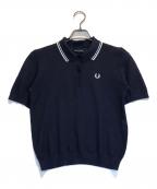 FRED PERRYフレッドペリー）の古着「シアーニットポロシャツ」｜ネイビー