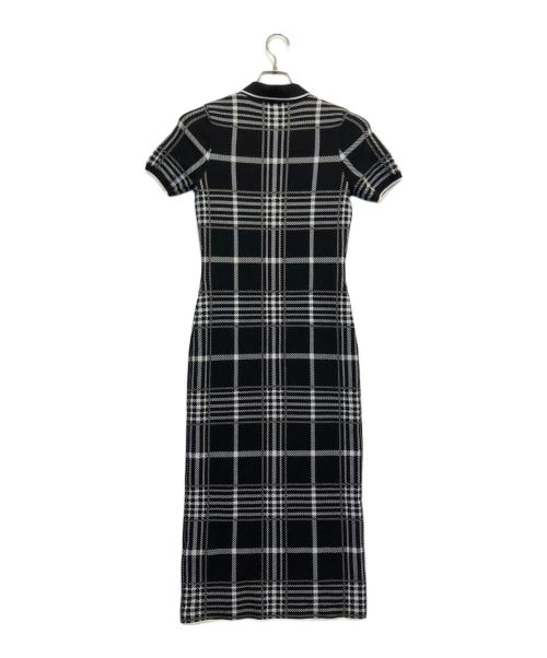 HER LIP TO（ハーリップトゥ）HER LIP TO (ハーリップトゥ) Gold-Buttoned Plaid Knit Dress ブラック サイズ:Sの古着・服飾アイテム