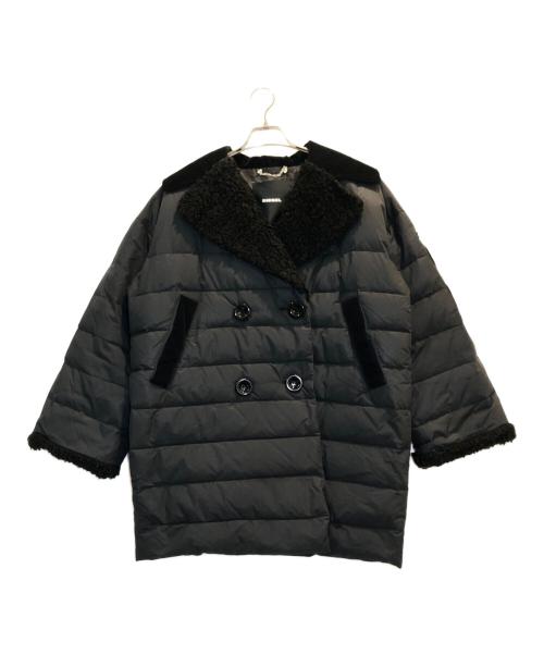 DIESEL（ディーゼル）DIESEL (ディーゼル) ボアダウンジャケット ブラック サイズ:XSの古着・服飾アイテム