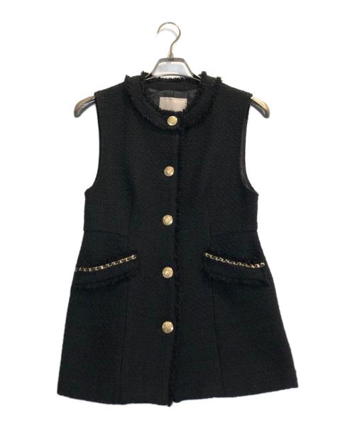 Apuweiser-riche（アプワイザーリッシェ）Apuweiser-riche (アプワイザーリッシェ) ツイードジレ ブラック サイズ:1の古着・服飾アイテム