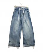 ARPEGE STORYアルページュストーリー）の古着「テンセル混ドロストデニムパンツ」｜インディゴ