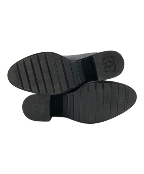 CHANEL（シャネル）CHANEL (シャネル) ココマークサイドゴアショートブーツ ブラック サイズ:36の古着・服飾アイテム