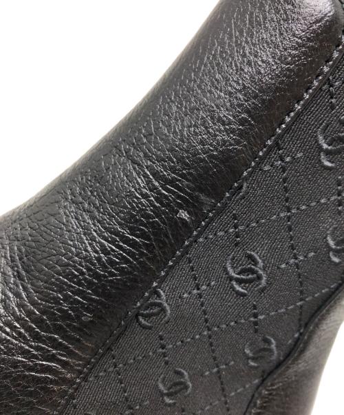 CHANEL（シャネル）CHANEL (シャネル) ココマークサイドゴアショートブーツ ブラック サイズ:36の古着・服飾アイテム