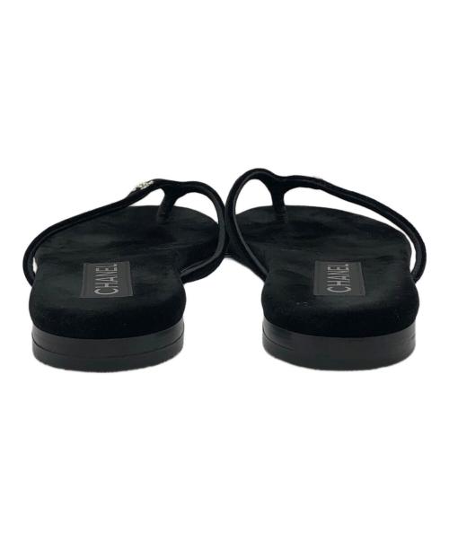 CHANEL（シャネル）CHANEL (シャネル) ココマークサンダル ブラック サイズ:36の古着・服飾アイテム