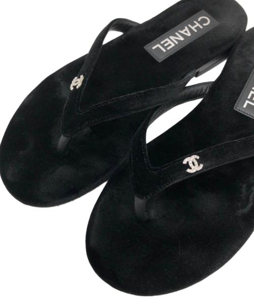 CHANEL（シャネル）CHANEL (シャネル) ココマークサンダル ブラック サイズ:36の古着・服飾アイテム