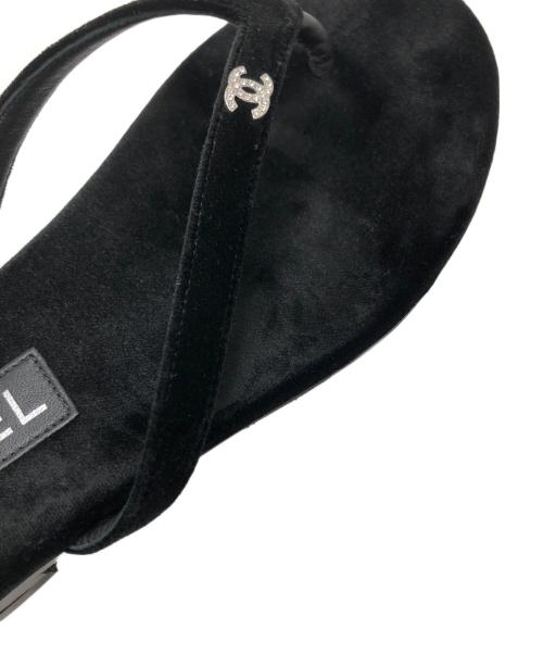 CHANEL（シャネル）CHANEL (シャネル) ココマークサンダル ブラック サイズ:36の古着・服飾アイテム