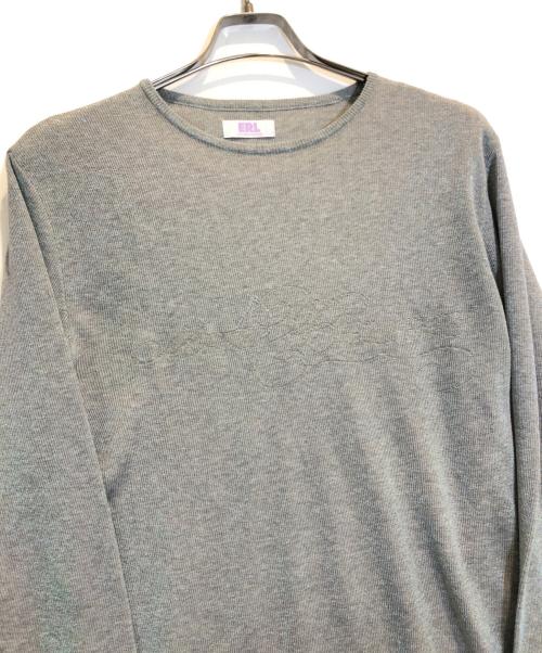 ERL（イーアールエル）ERL (イーアールエル) ラメニット グレー サイズ:Lの古着・服飾アイテム
