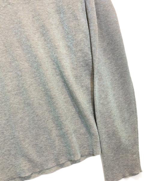 ERL（イーアールエル）ERL (イーアールエル) ラメニット グレー サイズ:Lの古着・服飾アイテム