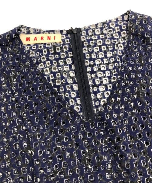 MARNI（マルニ）MARNI (マルニ) ノースリーブブラウス ネイビー サイズ:38の古着・服飾アイテム