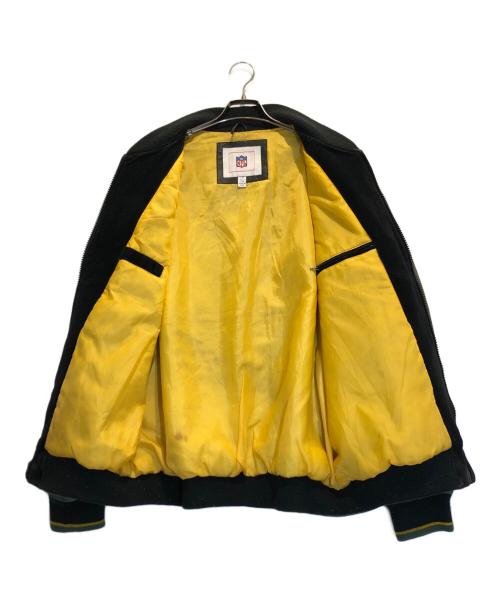 NFL（エヌエフエル）NFL (エヌエフエル) ピッグレザースタジャン グリーン サイズ:Lの古着・服飾アイテム