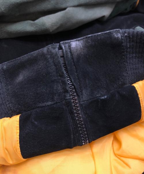 NFL（エヌエフエル）NFL (エヌエフエル) ピッグレザースタジャン グリーン サイズ:Lの古着・服飾アイテム