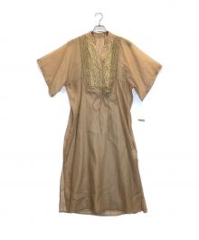 LE’RURE（リルアー）の古着「Nomadical organdy dress」｜ブラウン