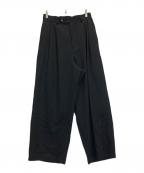 juhaユハ）の古着「2タックワイドイージーパンツ」｜ブラック