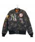 ALPHA INDUSTRIES（アルファインダストリーズ）の古着「New York Yankees MLB X Alpha Black Bomber Jacket」｜ブラック