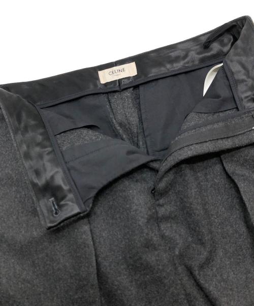CELINE（セリーヌ）CELINE (セリーヌ) ツープリーツニューウェーブスラックス グレー サイズ:38の古着・服飾アイテム
