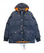 stussyステューシー）の古着「フーデッドダウンジャケット」｜ネイビー