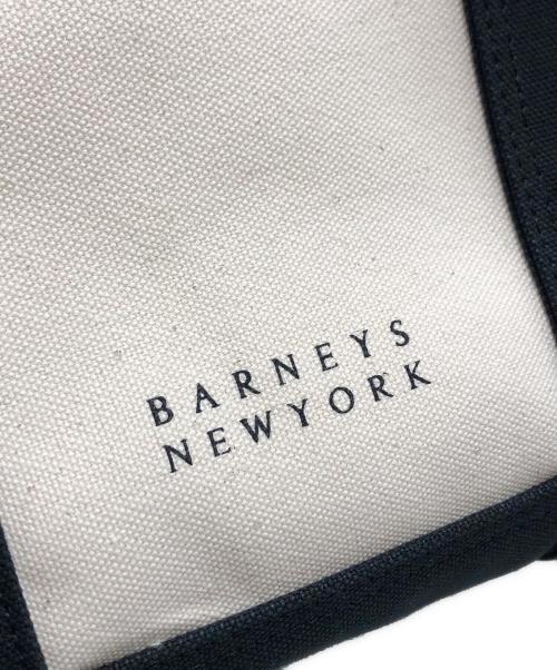 BARNEYS NEWYORK（バーニーズ・ニューヨーク）BARNEYS NEWYORK (バーニーズ・ニューヨーク) 持ち手レザーキャンバストートバッグ アイボリー サイズ:表記なしの古着・服飾アイテム