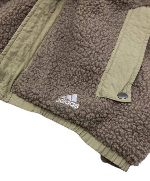 adidas Originals（アディダスオリジナル）adidas Originals (アディダスオリジナル) ビッグシルエット ボアジャケット ベージュ サイズ:Lの古着・服飾アイテム