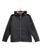 BLACK LABEL CRESTBRIDGEブラックレーベル クレストブリッジ）の古着「ショルダーチェックダンボールパーカー」｜グレー