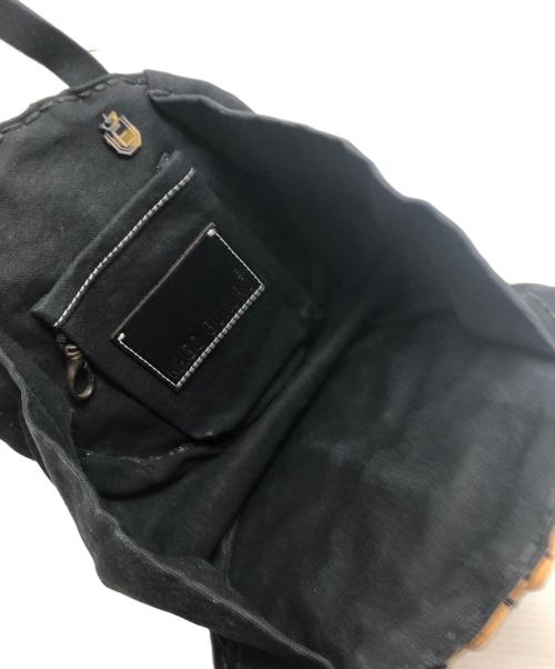 kago bukuro（カゴブクロ）kago bukuro (カゴブクロ) カゴバッグ ベージュ×ブラックの古着・服飾アイテム