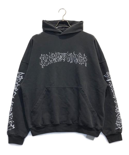 BALENCIAGA（バレンシアガ）BALENCIAGA (バレンシアガ) METAL OUTLINE HOODIE グレー サイズ:2の古着・服飾アイテム