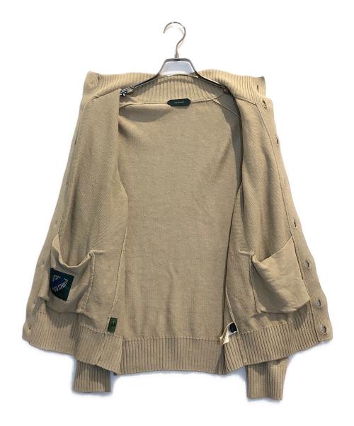 Zanone（ザノーネ）Zanone (ザノーネ) リネンコットンスタンドカラーカーディガン ベージュ サイズ:48の古着・服飾アイテム