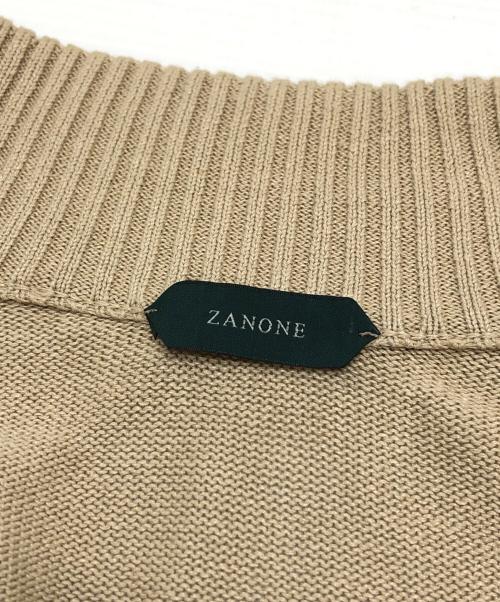 Zanone（ザノーネ）Zanone (ザノーネ) リネンコットンスタンドカラーカーディガン ベージュ サイズ:48の古着・服飾アイテム