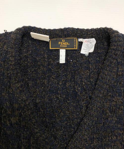 FENDI（フェンディ）FENDI (フェンディ) カーディガン ネイビー サイズ:40の古着・服飾アイテム