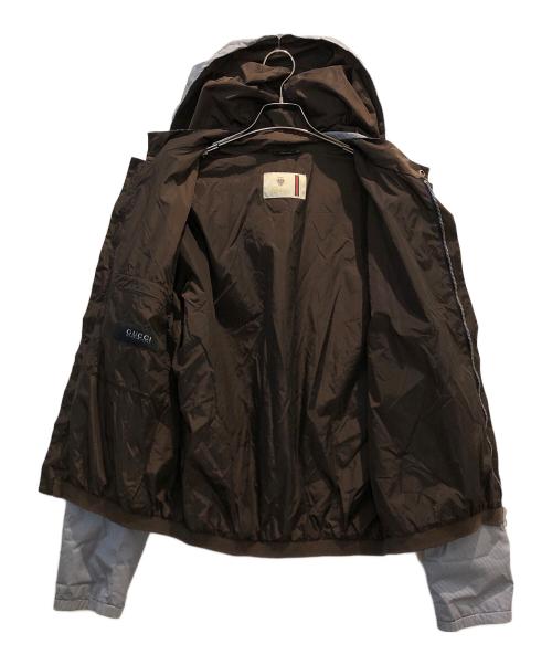 GUCCI（グッチ）GUCCI (グッチ) フーデッドジャケット ブルー サイズ:52の古着・服飾アイテム