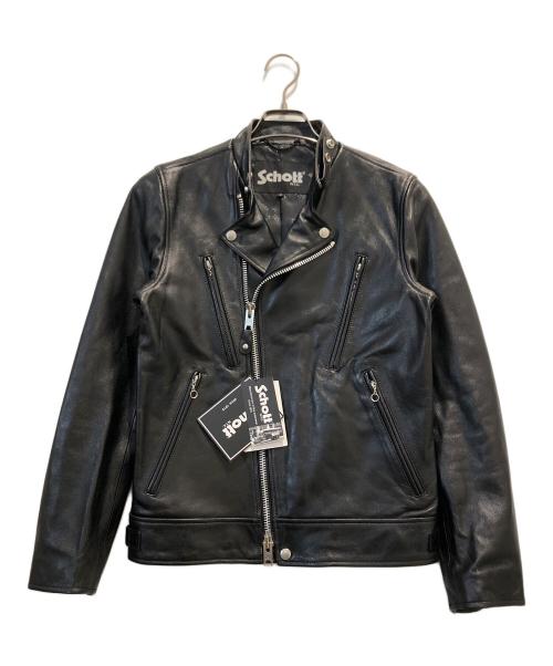 Schott（ショット）Schott (ショット) ダブルブレストライダースジャケット ブラック サイズ:Ｓ 未使用品の古着・服飾アイテム