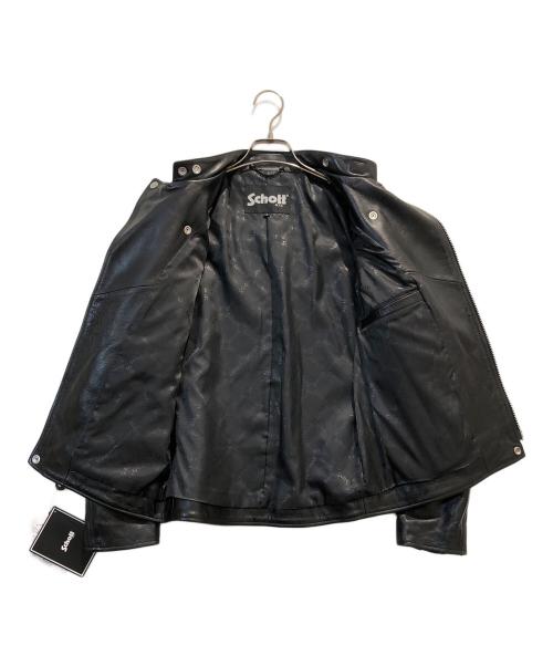 Schott（ショット）Schott (ショット) ダブルブレストライダースジャケット ブラック サイズ:Ｓ 未使用品の古着・服飾アイテム