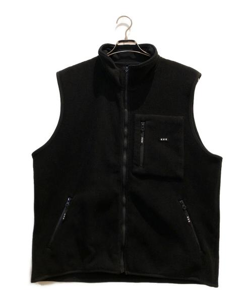 GOD SELECTION XXX（ゴッド セレクション トリプルエックス）GOD SELECTION XXX (ゴッドセレクショントリプルエックス) フリースベスト ブラック サイズ:Lの古着・服飾アイテム