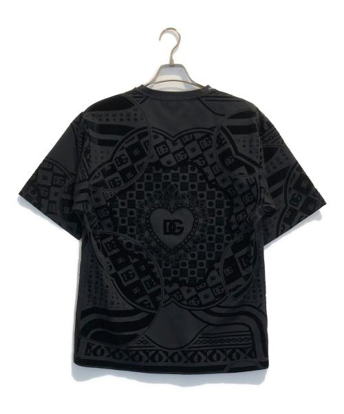 DOLCE & GABBANA（ドルチェ＆ガッバーナ）DOLCE & GABBANA (ドルチェ＆ガッバーナ) ロゴ総柄Tシャツ ブラック サイズ:Sの古着・服飾アイテム
