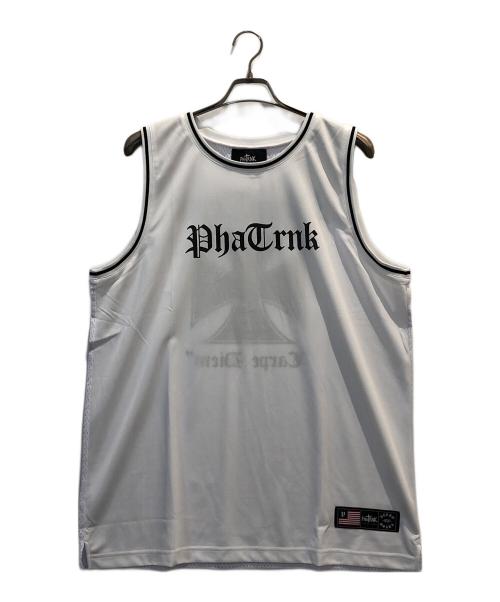 PHATRNK（ファットランク）PHATRNK (ファットランク) メッシュタンクトップ ホワイト サイズ:XLの古着・服飾アイテム