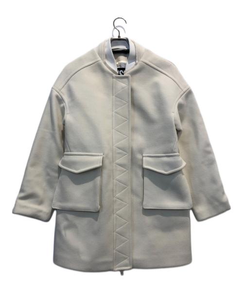 DIESEL（ディーゼル）DIESEL (ディーゼル) ストリングディティールウールコートジャケット ホワイト サイズ:Sの古着・服飾アイテム