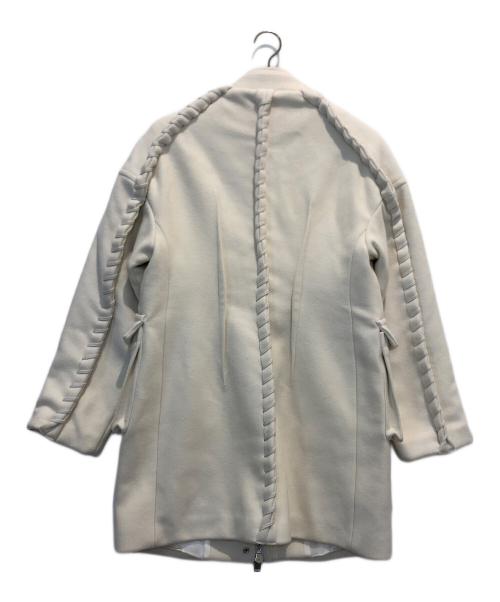 DIESEL（ディーゼル）DIESEL (ディーゼル) ストリングディティールウールコートジャケット ホワイト サイズ:Sの古着・服飾アイテム
