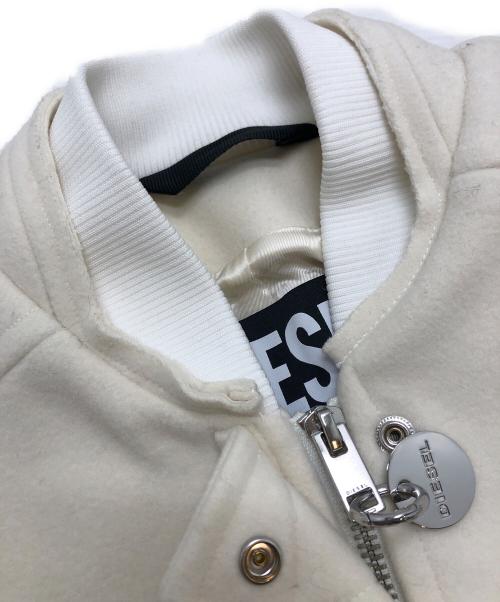 DIESEL（ディーゼル）DIESEL (ディーゼル) ストリングディティールウールコートジャケット ホワイト サイズ:Sの古着・服飾アイテム