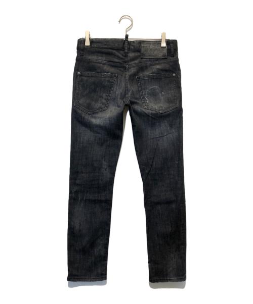 DSQUARED2（ディースクエアード）DSQUARED2 (ディースクエアード) コーティングデニムパンツ ブラック サイズ:42の古着・服飾アイテム