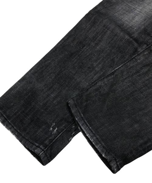 DSQUARED2（ディースクエアード）DSQUARED2 (ディースクエアード) コーティングデニムパンツ ブラック サイズ:42の古着・服飾アイテム