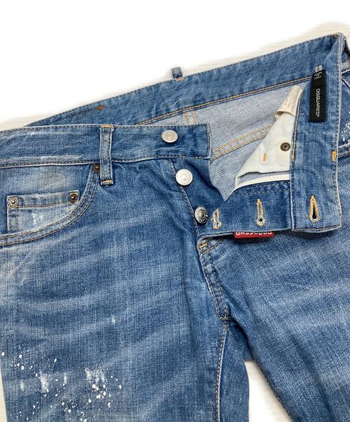 DSQUARED2（ディースクエアード）DSQUARED2 (ディースクエアード) ダメージ加工デニムパンツ インディゴ サイズ:42の古着・服飾アイテム