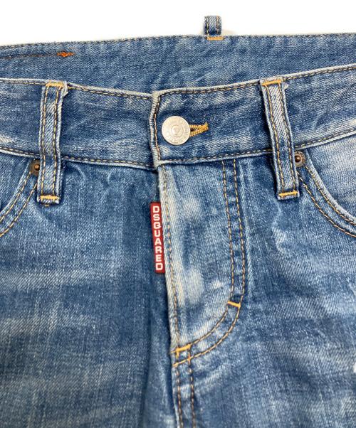 DSQUARED2（ディースクエアード）DSQUARED2 (ディースクエアード) ダメージ加工デニムパンツ インディゴ サイズ:42の古着・服飾アイテム