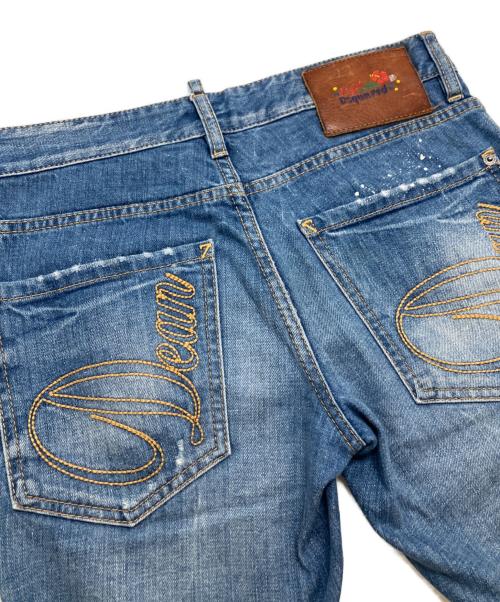 DSQUARED2（ディースクエアード）DSQUARED2 (ディースクエアード) ダメージ加工デニムパンツ インディゴ サイズ:42の古着・服飾アイテム