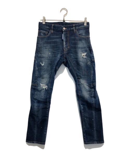 DSQUARED2（ディースクエアード）DSQUARED2 (ディースクエアード) MEDIUM WASH 4 TIDY BIKER JEANS インディゴ サイズ:42の古着・服飾アイテム