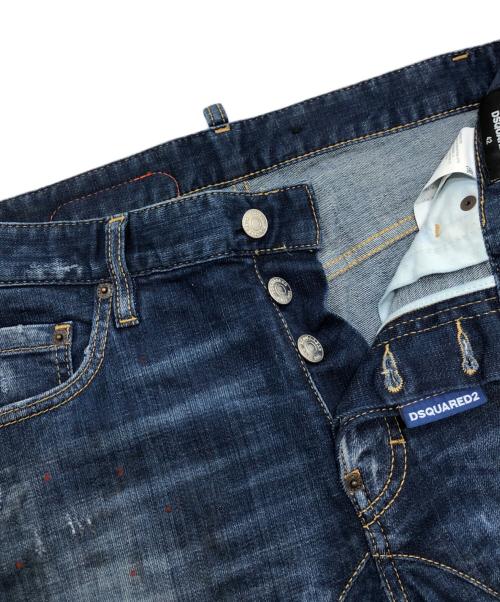 DSQUARED2（ディースクエアード）DSQUARED2 (ディースクエアード) MEDIUM WASH 4 TIDY BIKER JEANS インディゴ サイズ:42の古着・服飾アイテム
