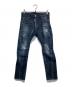 DSQUARED2（ディースクエアード）の古着「MEDIUM WASH 4 TIDY BIKER JEANS」｜インディゴ