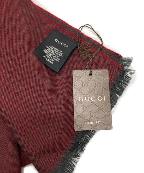 GUCCI（グッチ）GUCCI (グッチ) GG柄マフラー レッドの古着・服飾アイテム