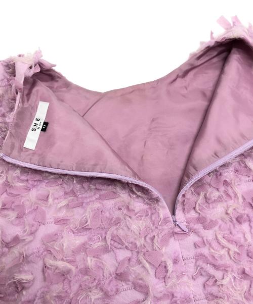 SHE TOKYO（シートーキョー）SHE TOKYO (シートーキョー) Els Featherブラウス ピンクの古着・服飾アイテム