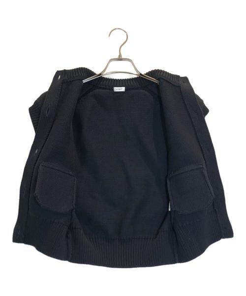 LOEFF（ロエフ）LOEFF (ロエフ) コットンナイロンニットベスト ブラック サイズ:表記なしの古着・服飾アイテム