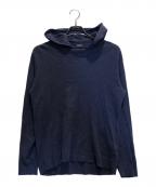 Drumohrドルモア）の古着「カシミヤ混ニットパーカー」｜ネイビー